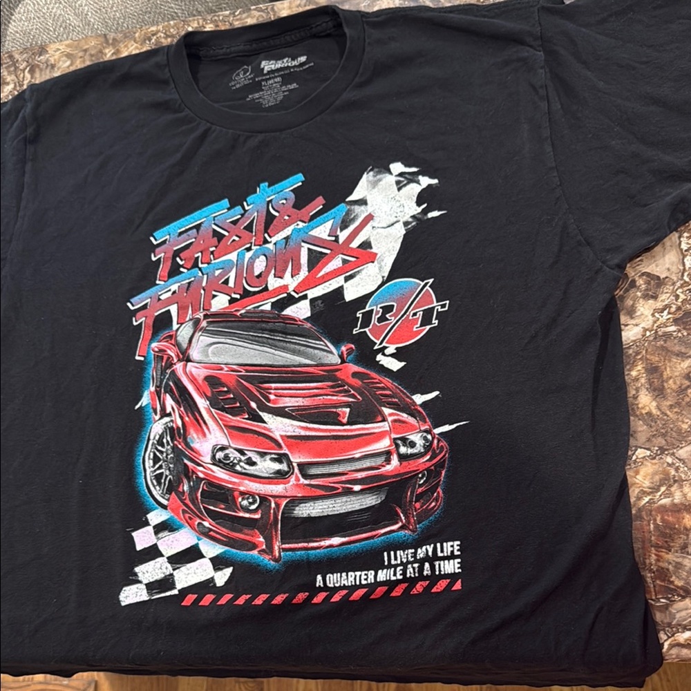Fast & Furious Black Graphic Tee